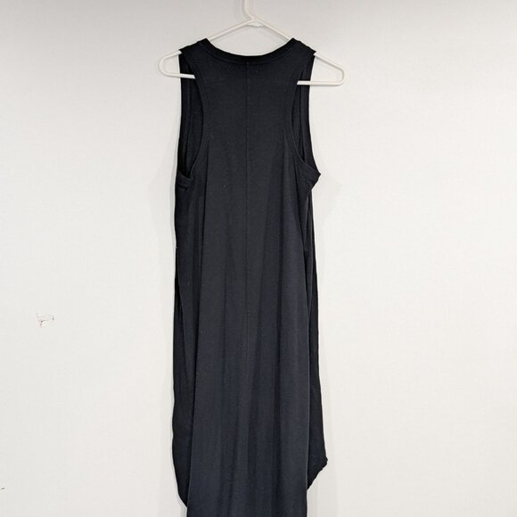 Z Supply V-Neck Reverie Midi Curved Hem Dress Black Size Small - Picture 4 of 5